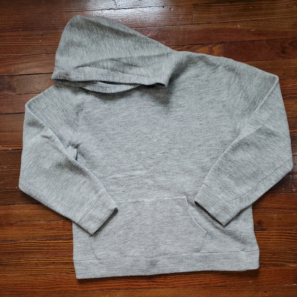 XL men's J.Crew Thick Wool Blend Hoodie Sweater jacket pullover grey l/s 2f765p